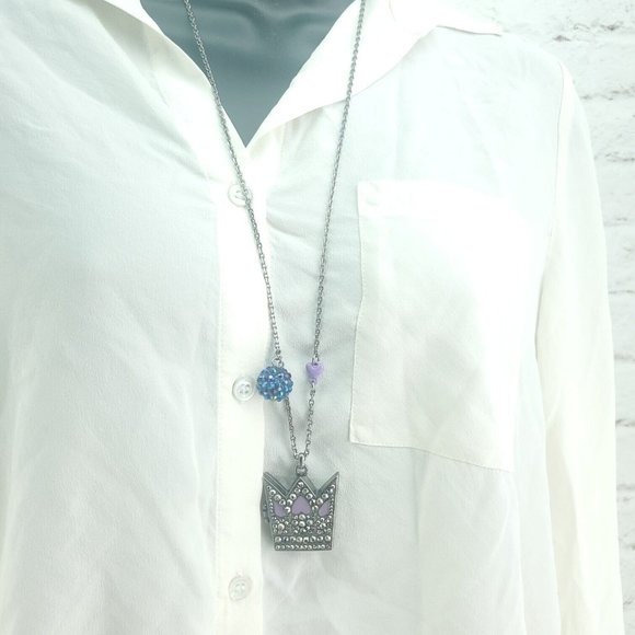 Womens Silvertone Cable Chain Lobster Clasp Charms Born To Rule Locket Necklace - Picture 1 of 8